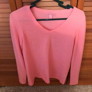 Lilly Pulitzer pink sweater cashmere
